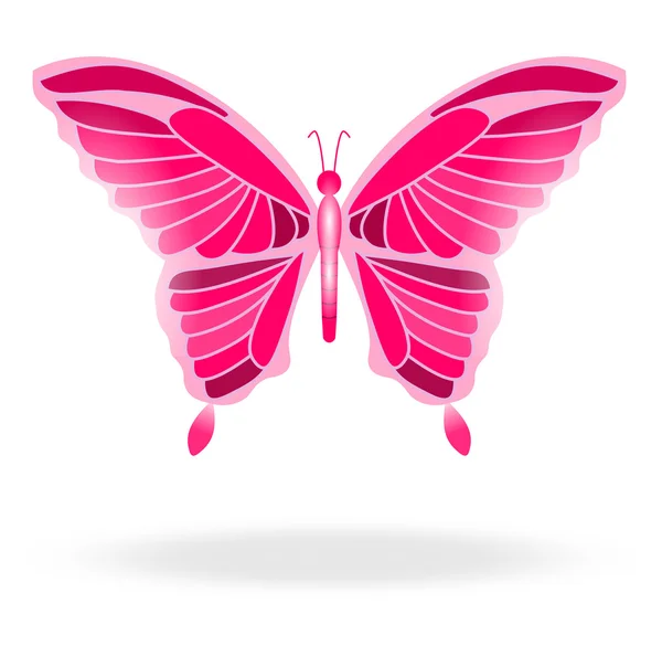 Uçuş ve parlak renkli kelebek — Stok Vektör