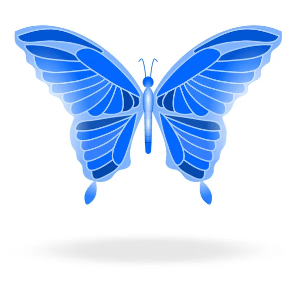 Pestré a jasné butterfly v letu — Stockový vektor
