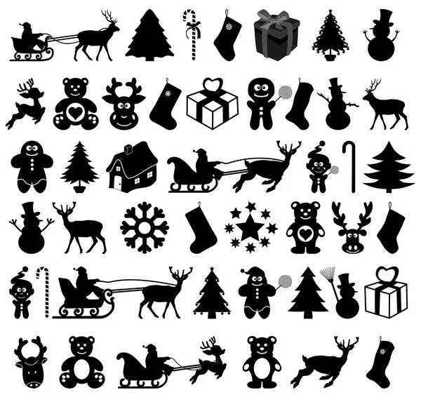 Muchas navidades de diseño en la sombra — Vector de stock