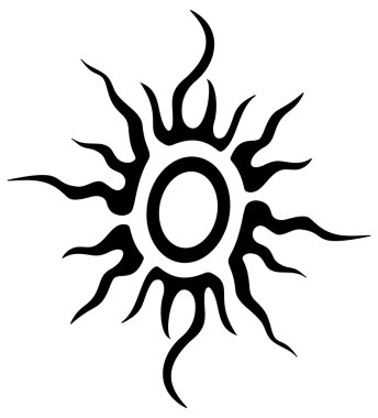 kabile bir güneş dövmesi