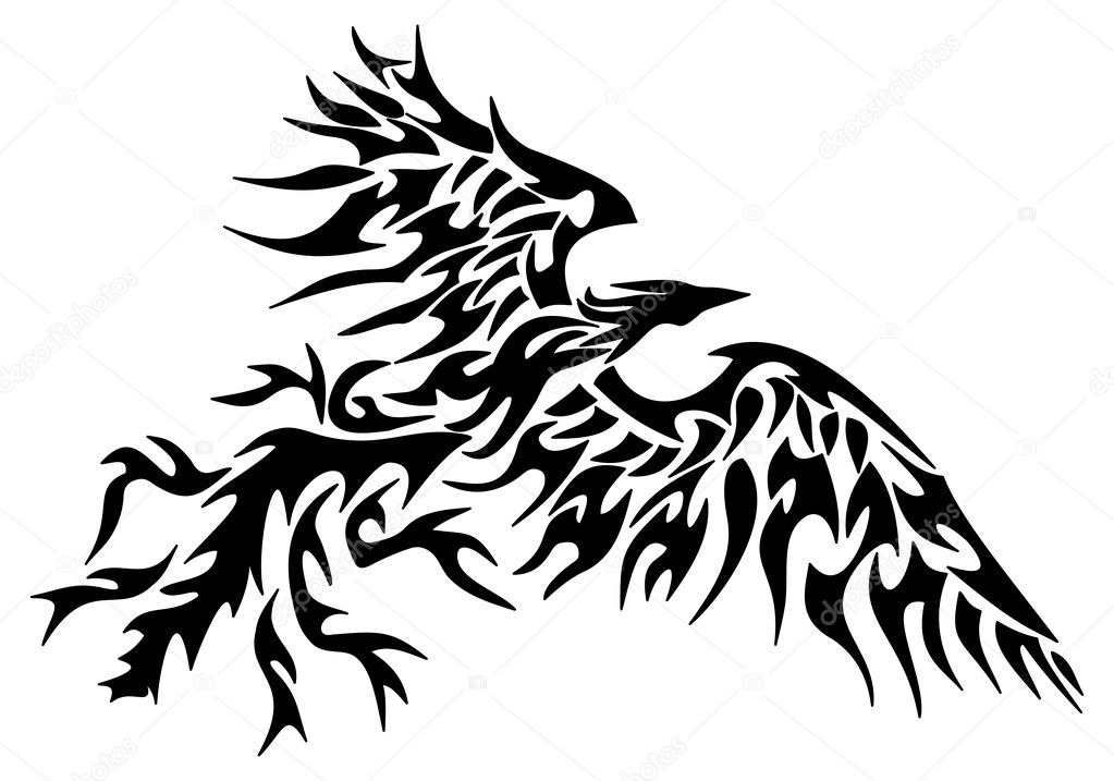 Tattoo tribal phoenix