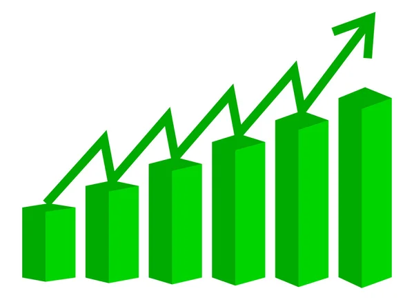 Vetor 3d gráfico de barras —  Vetores de Stock