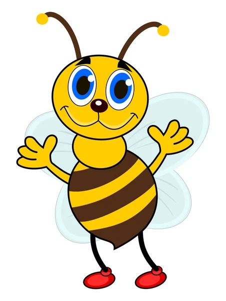 Una sola abeja — Vector de stock