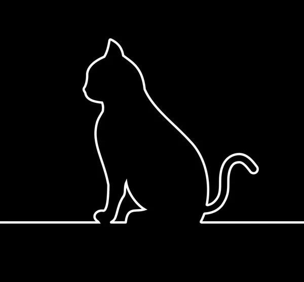 En svart katt online — Stock vektor