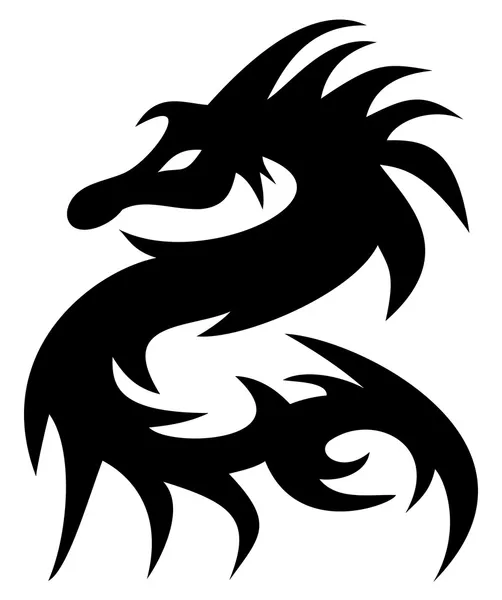 Un tatouage de dragon — Image vectorielle