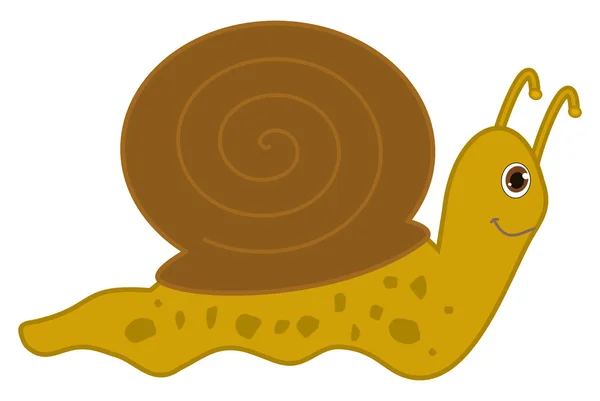 Un caracol arrastrándose — Vector de stock