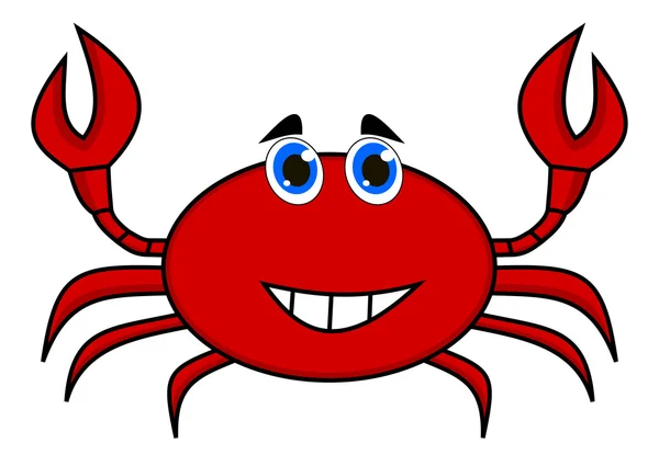 A happy crab — Stock Vector