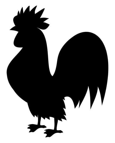 A rooster shadow — Stock Vector