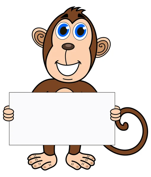Małpa z tabliczki — Wektor stockowy