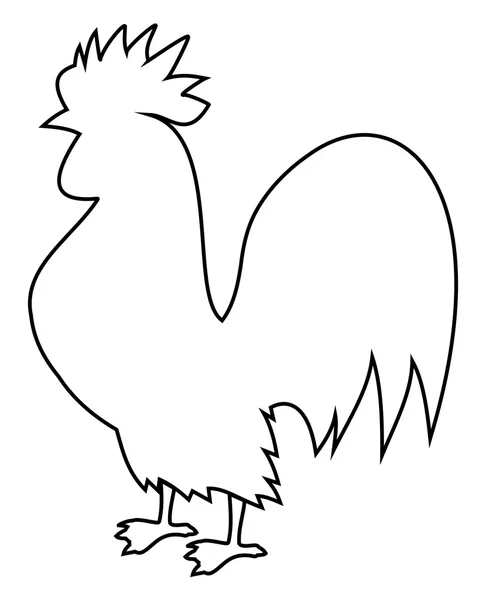 Una sombra de gallo — Vector de stock