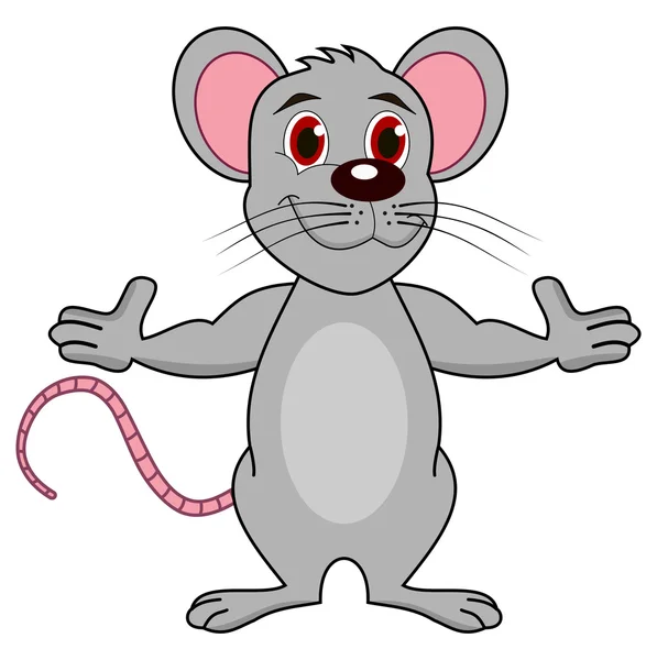 Um rato adulto de pé — Vetor de Stock