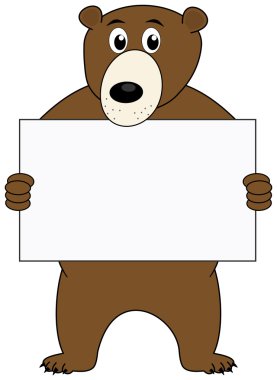 A bear with billboard