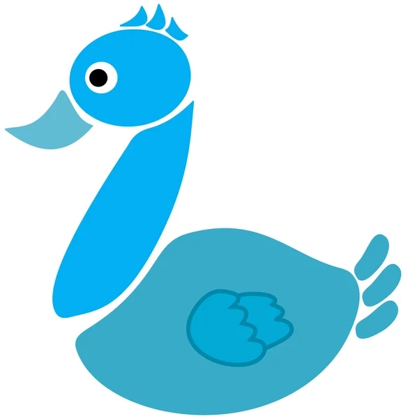 Duck in icon — Stock Vector