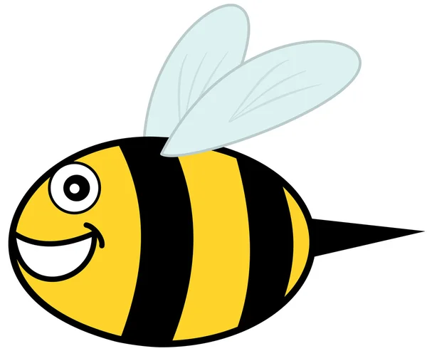 Abeja sonriente y perfil — Vector de stock