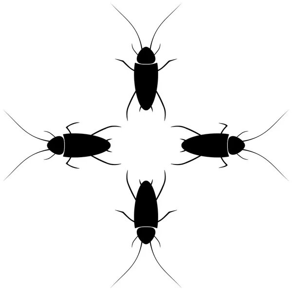 Cockroaches with different tentacles — Stock Vector