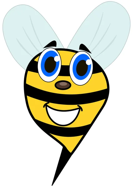 蜜蜂微笑的脸 — 图库矢量图片
