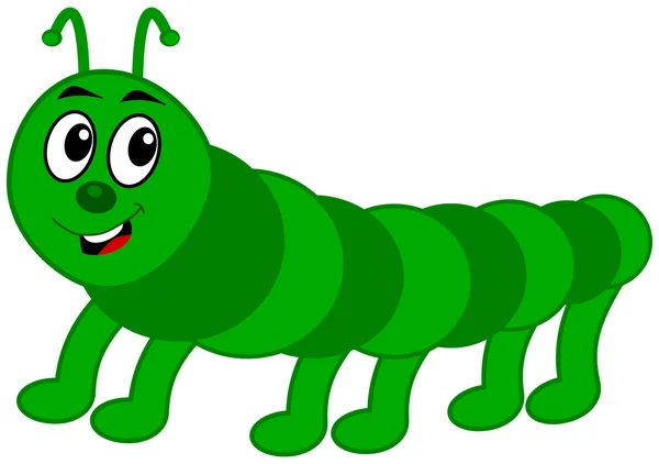 Green centipede profile — Stock Vector