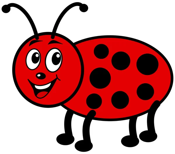 Smiling ladybug — Stock Vector