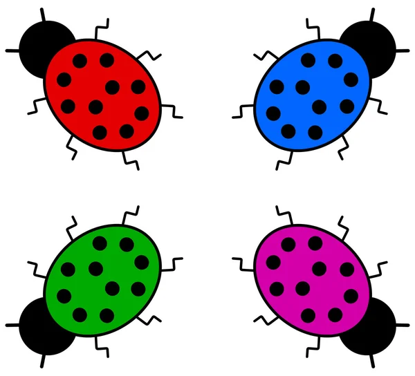 Several ladybugs — Stock Vector