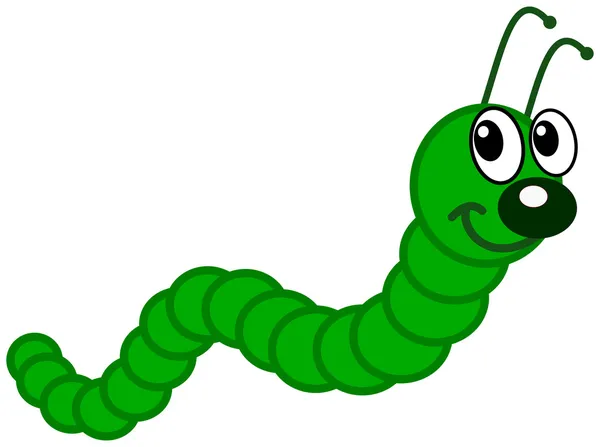 A green caterpillar — Stock Vector