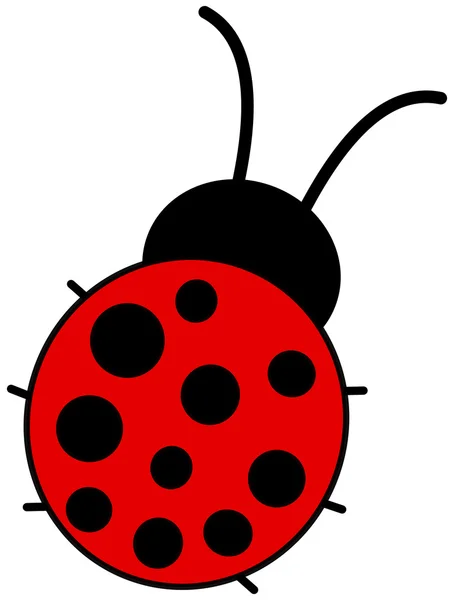 A ladybug back view — Stock Vector