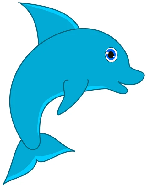 Um golfinho azul — Vetor de Stock