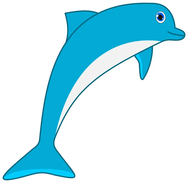 En blå delfin — Stock vektor