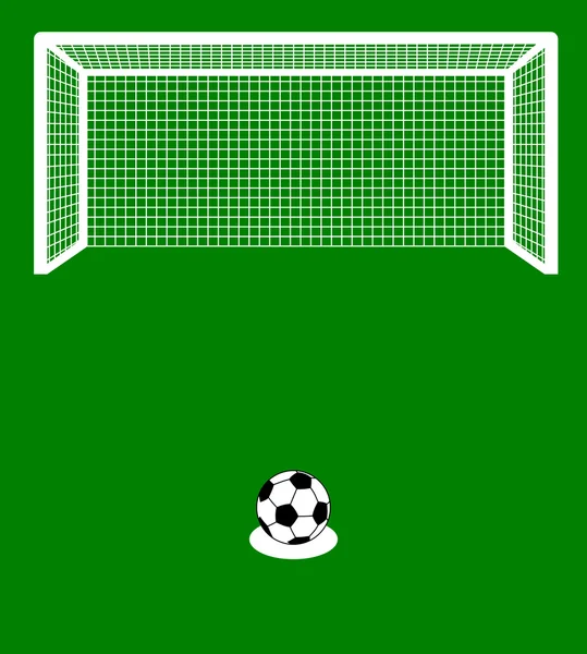 A penalty kick with ball — Stock Vector