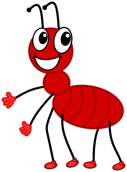 Egy mosolygó ant-profil — Stock Vector