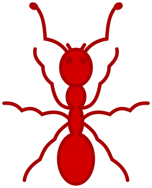 An ant seen from above — Stock Vector