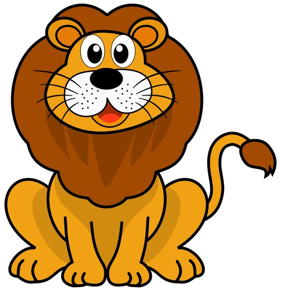 A cute lion sitting — Stock Vector