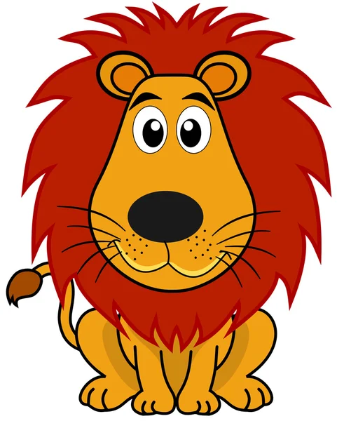 oturma sevimli aslan