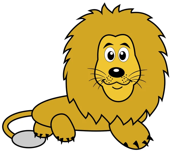 A lying lion plush — Stock Vector