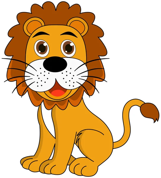Egy oroszlán ül a profil — Stock Vector