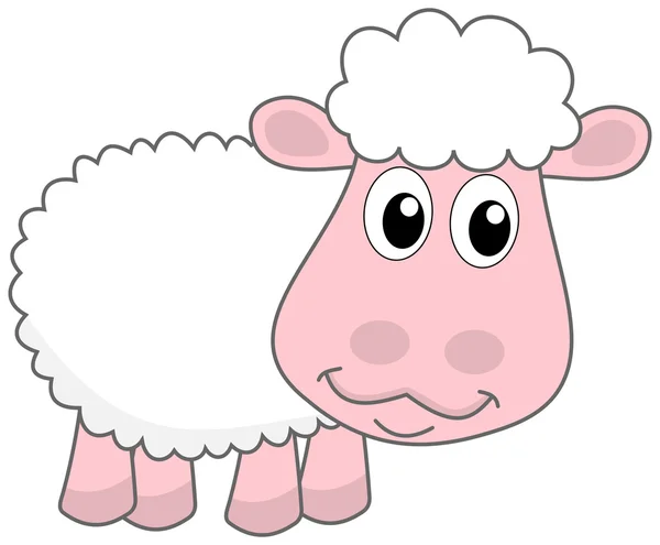 Mladé ovce profil — Stockový vektor
