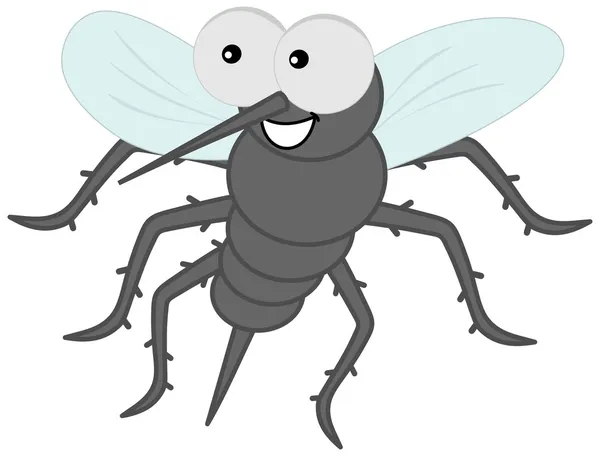 Sting mosquito with hair — Stock Vector