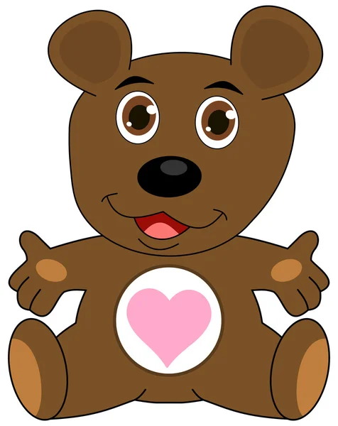 Ein Teddybär mit offenen Armen — Stockvektor