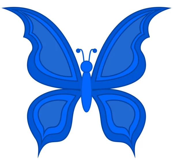 Bir Mavi Kelebek — Stok Vektör