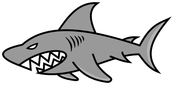Een vervelende grijze haai — Stockvector