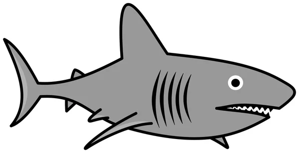 A gray shark swimming — Stock Vector