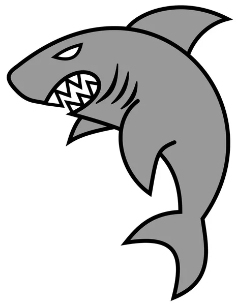 A nasty gray shark — Stock Vector