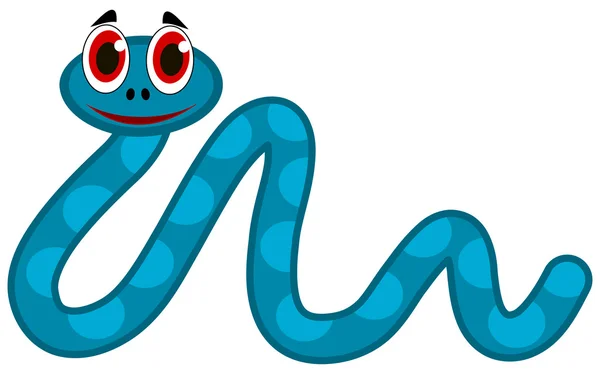 Una serpiente azul — Archivo Imágenes Vectoriales