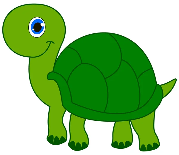 Eine lächelnde grüne Schildkröte — Stockvektor
