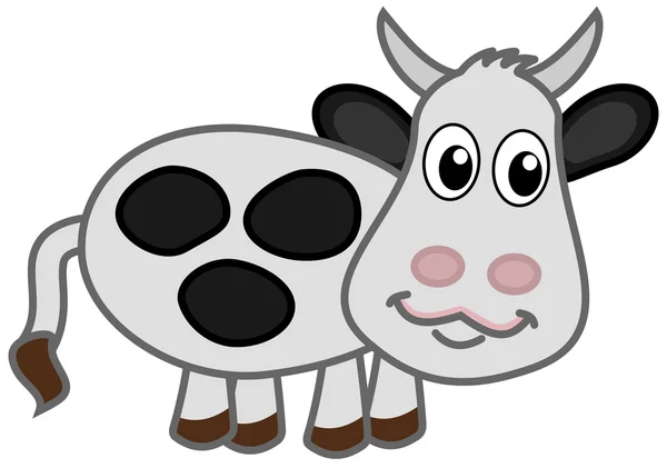 Una vaca lechera feliz — Vector de stock