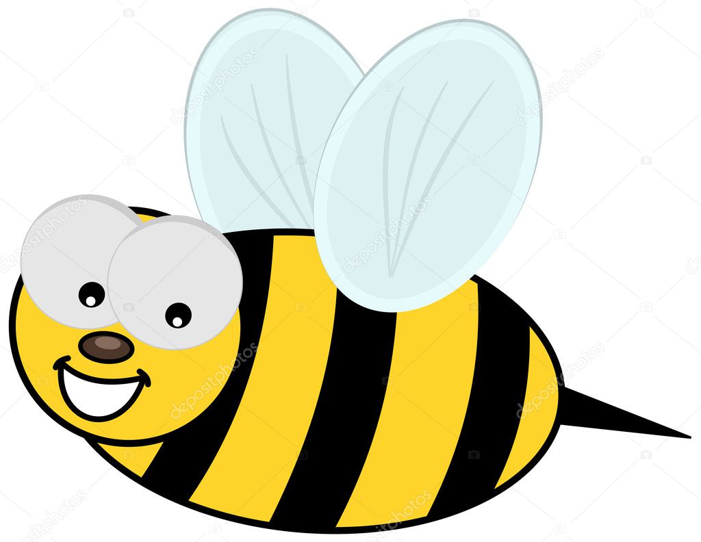 Smiling bee and profile
