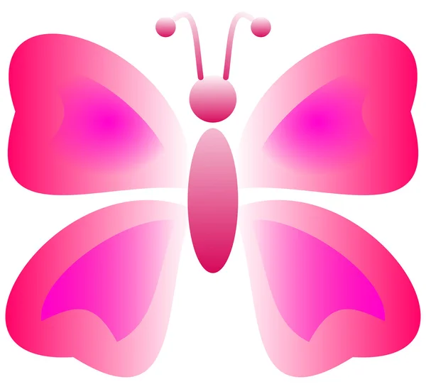 Ein rosa Schmetterling mit Wirkung — Stockfoto