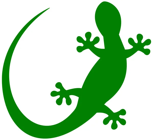 Un lagarto en sombra verde — Archivo Imágenes Vectoriales