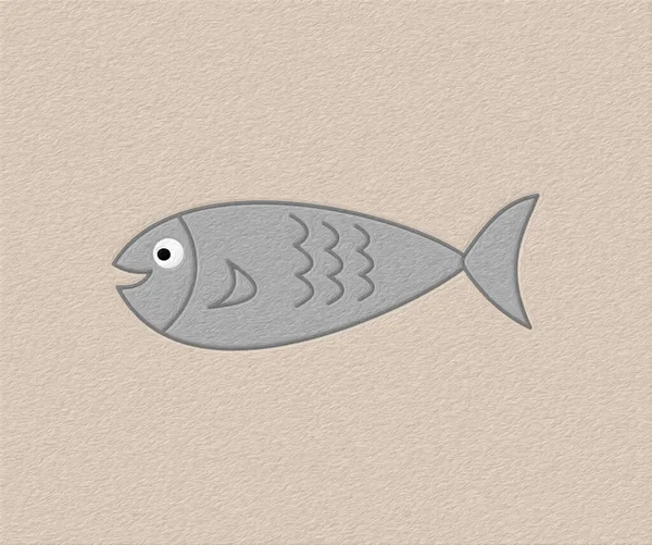 Ein Niedlicher Grauer Fisch Schwimmt Seiner Umgebung Mit Grauer Konsistenz — Stockfoto