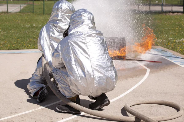 Firefighter Utbildning — Stockfoto