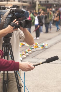 bir olay bir video kamera ile kaplama